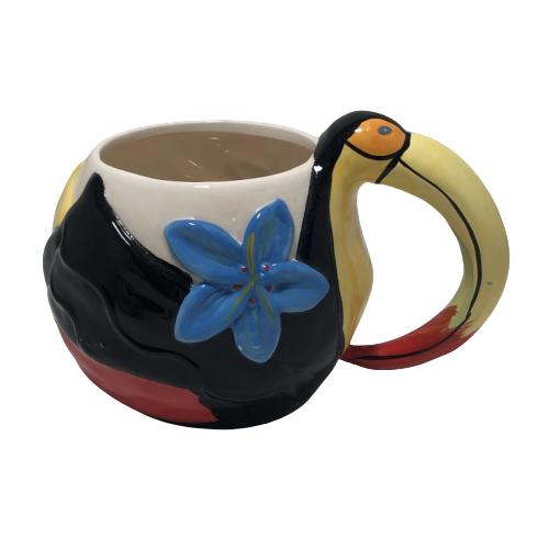 FUNKY TOUCAN BIRD COFFEE MUG CERAMIC REBECCA LYON (1 of 3)