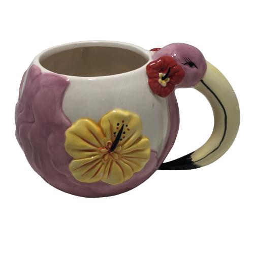 FUNKY PINK FLAMINGO COFFEE MUG REBECCA LYON DESIGN (1 of 3)