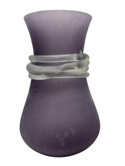CYAN PRETTY DECORATIVE PURPLE VASE 14" X 7": CYAN PRETTY DECORATIVE PURPLE VASE 14" X 7" - very good condition