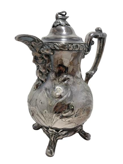 ELEGANT SILVERPLATE TEAPOT W/SWAN 12" X 78": ELEGANT SILVERPLATE TEAPOT W/SWAN 12" X 78" - very good condition