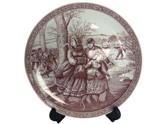 spode willow santa plate