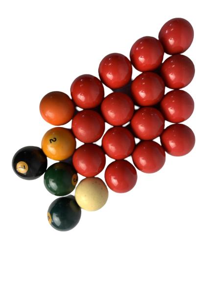 21 BILLIARD BALLS, INCLUDES FULL SET SNOOKER BALLS (1 of 5)