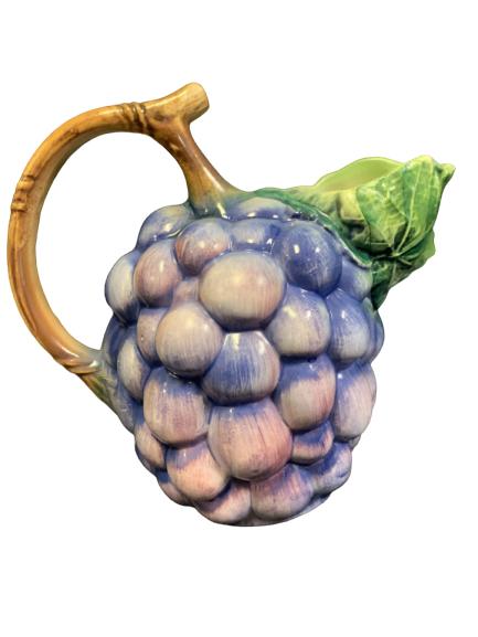 VINTAGE ITALIAN HAND PAINTED GRAPE PITCHER (1 of 5)
