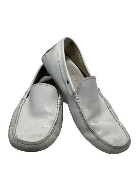 TOD'S WHITE LEATHER LOAFERS SHOES MEN'S US 9: TOD'S WHITE LEATHER LOAFERS SHOES MEN'S US 9 -Men's US 9-Made in Italy-Fair condition