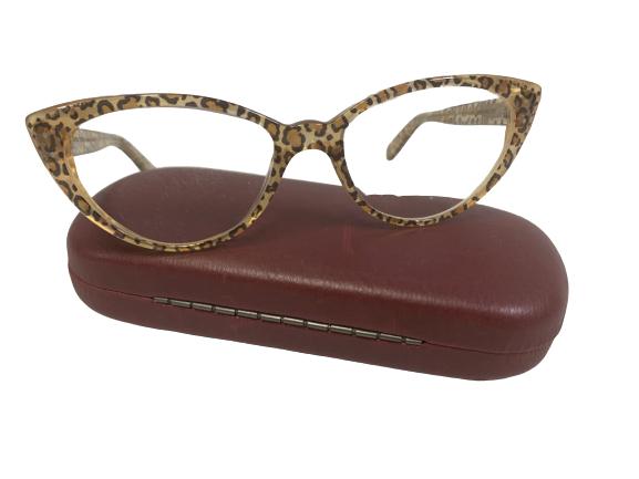 VTG JEAN LAFONT PARIS GLASS  ANIMAL PRINT FRAMES (1 of 3)