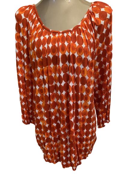 MICHAEL KORS RED AND WHITE BLOUSE SZ 1X: MICHAEL KORS RED AND WHITE BLOUSE SZ 1X