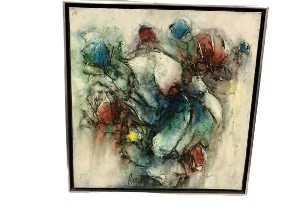 VINTAGE ABSTRACT SIGNED RAQUEL GLISSE (1 of 2)
