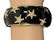 VINTAGE BLACK ENAMEL W/STARS CUFF BRACELET