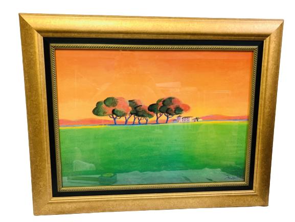 THE OLIVE GROVE PRINT BEATIFULLY FRAMED: THE OLIVE GROVE PRINT BEATIFULLY FRAMED -36" X 20"
