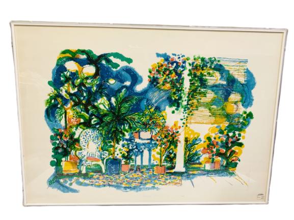 "SUMMER PORCH" WATER COLOR RONALD J CHRISTENSEN (1 of 3)