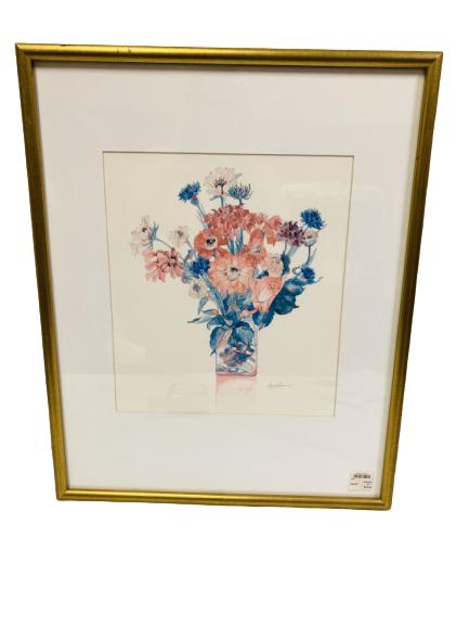 LYNN LARSON FRAMED FLOWER PRINT (1 of 2)