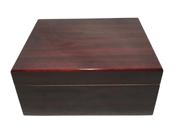 VINTAGE WOODEN CIGAR BOX  4.5" X 10" (1 of 5)