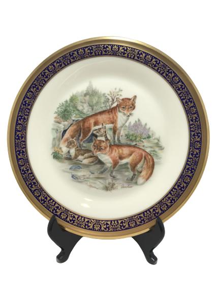 VTG LENOX 1974 RED FOXES COLLECTIBLE PLATE 10.5" (1 of 4)