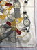 CARTIER RED, WHITE & YELLOW SILK SCARF - 4