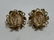 14K Y GOLD ANGEL SKIN PINK CORAL ROSE EARRINGS - 2