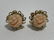 14K Y GOLD ANGEL SKIN PINK CORAL ROSE EARRINGS - 6