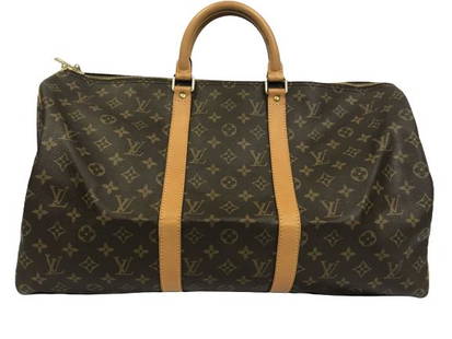 Louis Vuitton Brand New Sold Out Brown Chess Keepall Bandouliere 25  Crossbody Bag - LAR Vintage