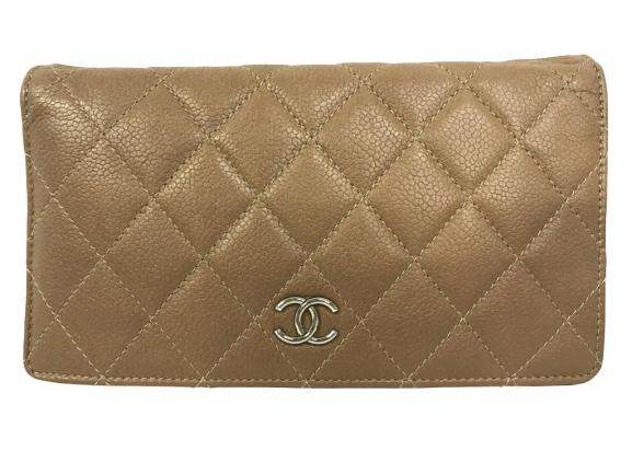 CHANEL CC LOGO FLAP LONG LEATHER WALLET (1 of 5)