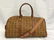 MCM LARGE VINTAGE COGNAC CANVAS TRAVEL BAG - 2