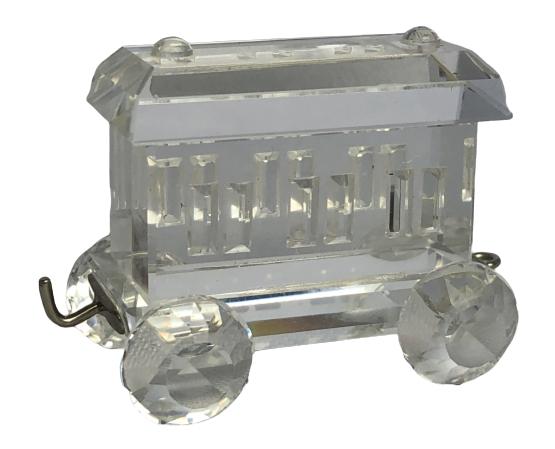 SWAROVSKI SILVER CRYSTAL MINI TRAIN PASSENGER CART (1 of 9)