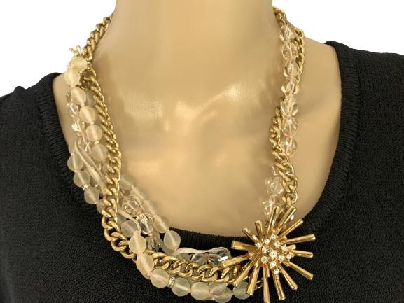 J CREW GOLD BLING NECKLACE: J CREW GOLD BLING NECKLACE - very good condition