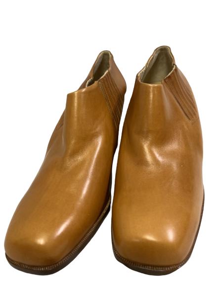 VINTAGE FRANCOIS VILLON BROWN LEATHER HEELS SZ 6.5 (1 of 4)