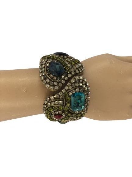 VINTAGE HAMOON SIGNED RHINESTONE HINGED BRACELET (1 of 6)