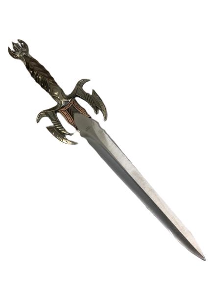 ROBIN HOOD MEDIEVAL SWORD AND SCABBARD 20" BLADE: EARL OF HUNTINGTON, ROBIN OF LOXLEY, ROBIN HOOD MEDIEVAL SWORD AND SCABBARD 20" BLADE 6.5" HANDLE -GOOD CONDITION, SOME MARKS TO SHEATH
