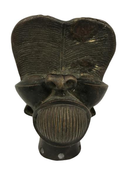 COBRA HEAD BRONZE STAFF TOPPER 8" TALL: COBRA HEAD BRONZE STAFF TOPPER 8" TALL -8" tall x 5.5" wide