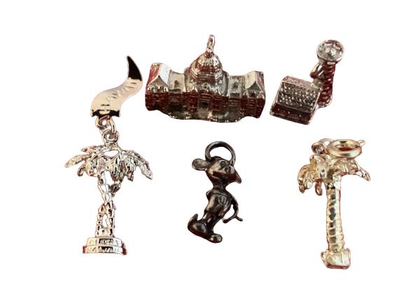 LOT OF 5 STERLING SILVER CHARMS (1 of 2)