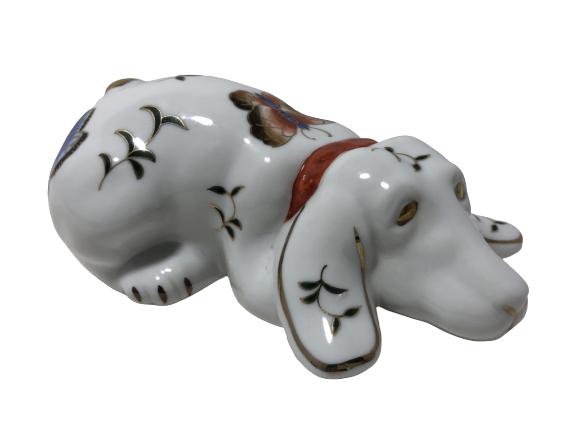 VINTAGE ORIENTAL-STYLE PORCELAIN DOG FIGURINE (1 of 7)