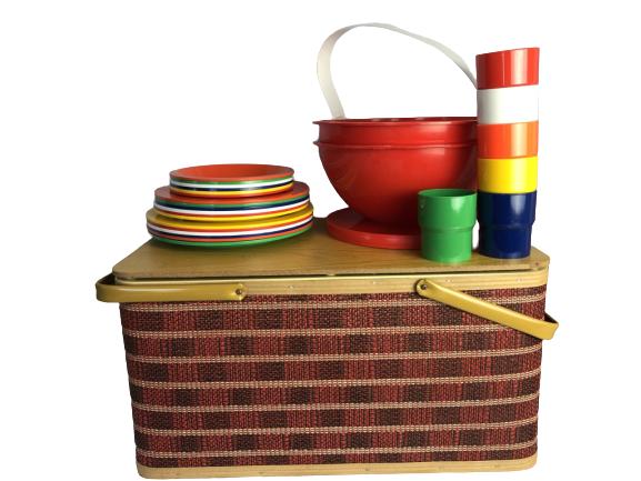 BURLINGTON PICNIC BASKET & INGRID PICNIC SET: BURLINGTON PICNIC BASKET & INGRID PICNIC SET