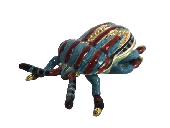 VINTAGE SCARAB BEETLE RHINESTONE KEEPSAKE BOX (1 of 5)