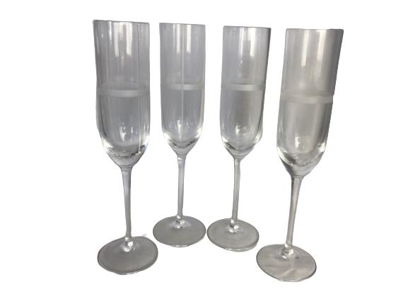 VINTAGE CALVIN KLEIN CHAMPAGNE FLUTES SET OF 4 (1 of 3)