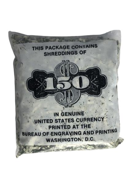 WASHINGTON DC SOUVENIR BAG OF SHREDDED MONEY $150 (1 of 3)