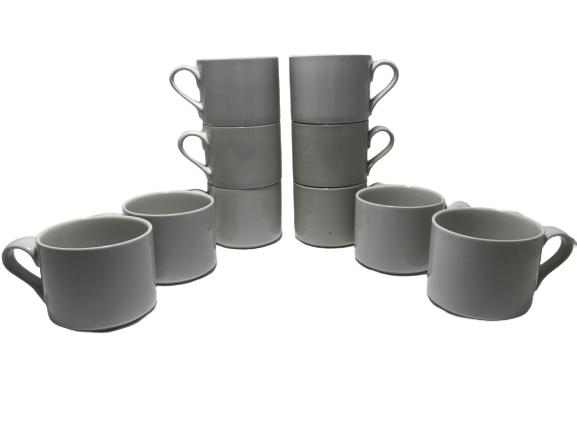 DANSK BISTRO STACKABLE CERAMIC MUGS SET OF 10 (1 of 7)