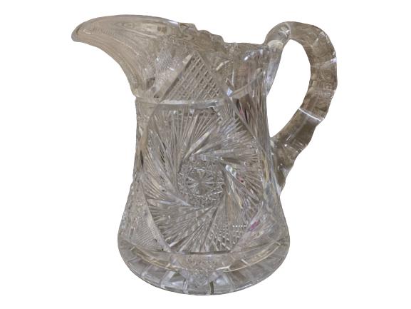 VINTAGE CUT CRYSTAL PITCHER (1 of 4)