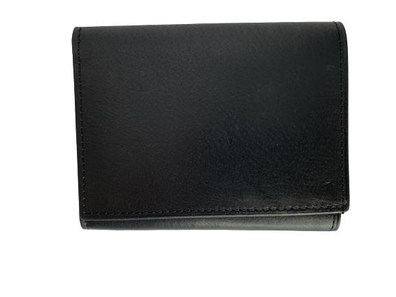 COACH THREE FOLD BLACK LEATHER WALLET (1 of 4)