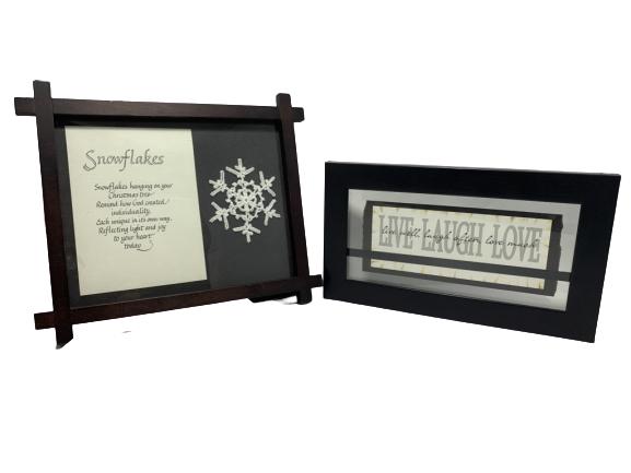 LIVE/LAUGH/LOVE & SNOWFLAKE FRAMED DECORATIONS (1 of 3)