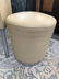 MODERN KEYHOLE BACK LEATHER CHAIRS & OTTOMAN SET 3 - 6