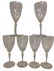(7) CRYSTAL ETCHED WINE GLASSES