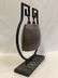 ANTIQUE WOODEN BELL ON METAL STAND 19" - 2