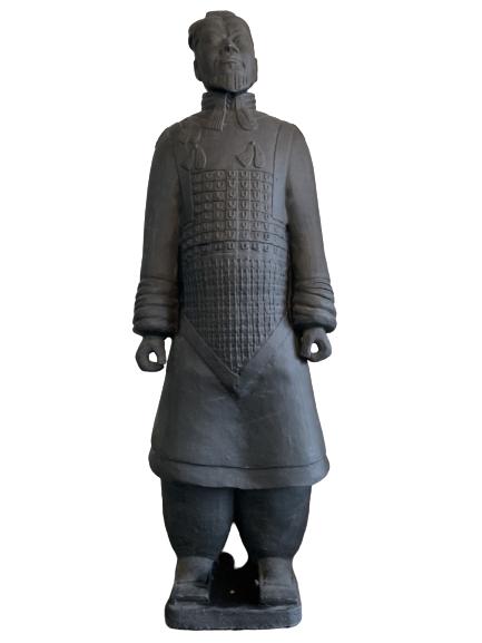 CHINESE TERRACOTTA WARRIOR STYLE STATUE 56.5" TALL (1 of 5)