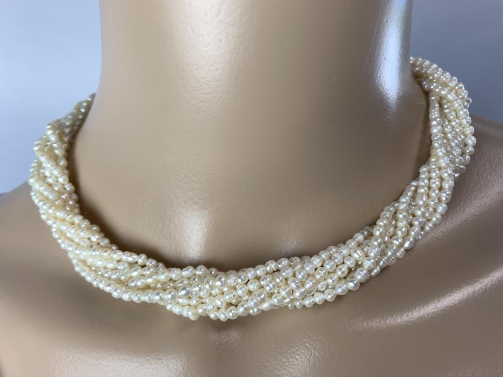 SURAT JEWELLERY MULTI-STRAND PEARL NECKLACE (1 of 5)