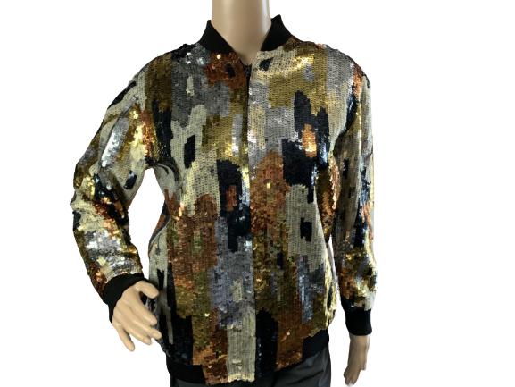 VTG VIA CONDOTTI SEQUIN ZIP JACKET SIZE SMALL (1 of 5)