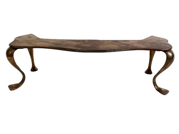 ANTIQUE  BRASS FOOTED PLANT STAND 19" (1 of 7)