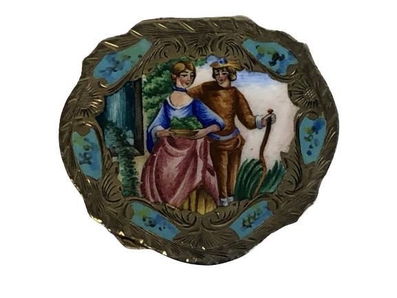 VINTAGE MAKEUP COMPACT AND MIRROR 2.5" (1 of 5)