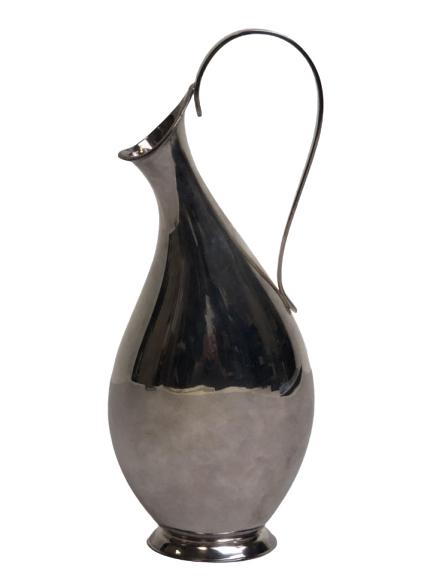VTG HANS GRUN DENMARK STERLING PITCHER: HANS GRUN DENMARK MID MOD STERLING PITCHER -100.92 G -7" H X 3" W X 1.5" D -VERY GOOD CONDITION