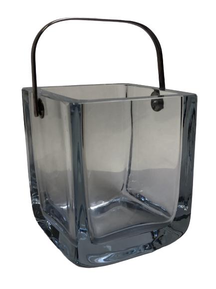 CARTIER MCM GLASS ICE BUCKET W/ SILVER HANDLE 9" (1 of 5)
