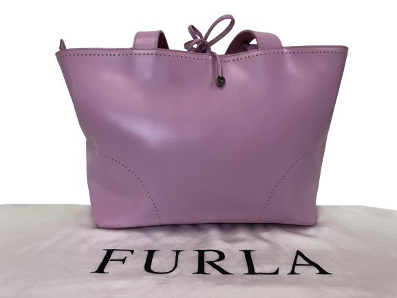 FURLA ITALY LAVANDER LEATHER HANDBAG PURSE (1 of 5)